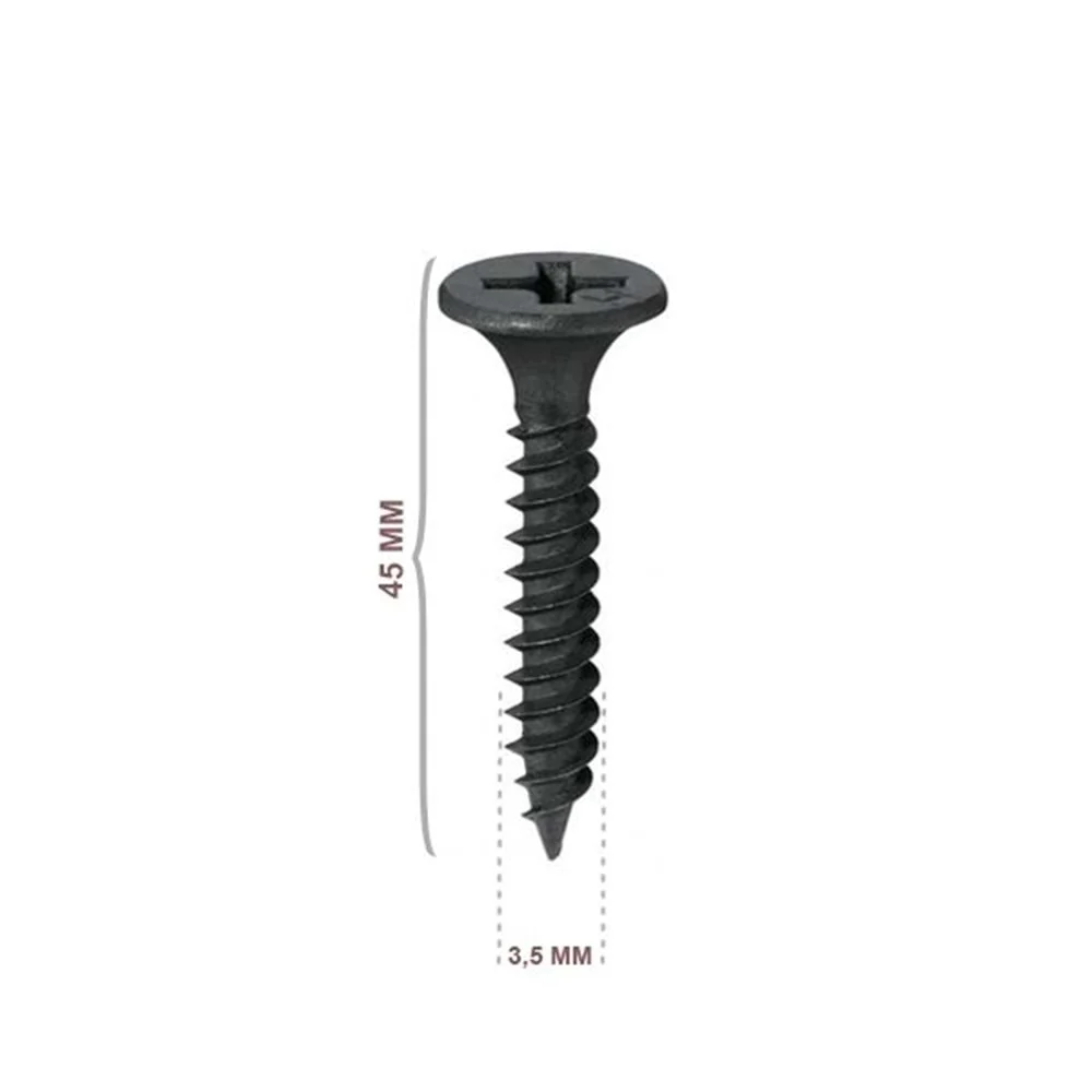 Alçıpan Vidası Sık Dişli Sivri Uçlu 3.5x45