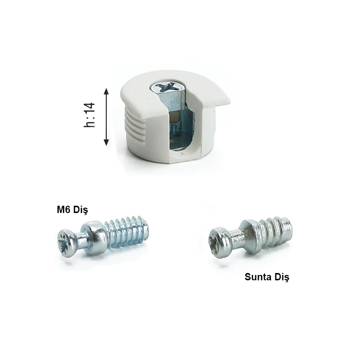 KİLİTLİ GÖMME RAF PİMİ (18 MM SUNTA)