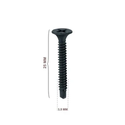Alçıpan Vidası Matkap Uçlu 3.5x35