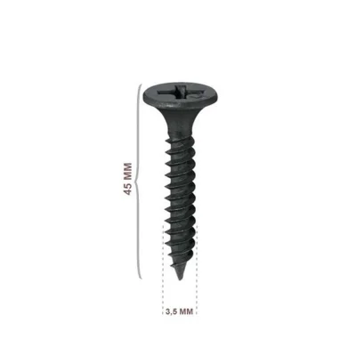Alçıpan Vidası Sık Dişli Sivri Uçlu 3.5x45